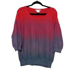 Lacoste Y2K Colorblock Knit Sweater Womens 42‎ US Size L Dopamine Dressing Retro